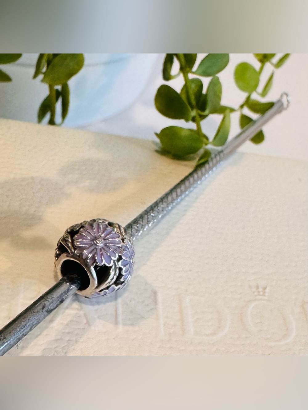 Authentic Pandora Retired Daisy Meadow Lavender Enamel S925 Ale Sterling Charm - Picture 6 of 15